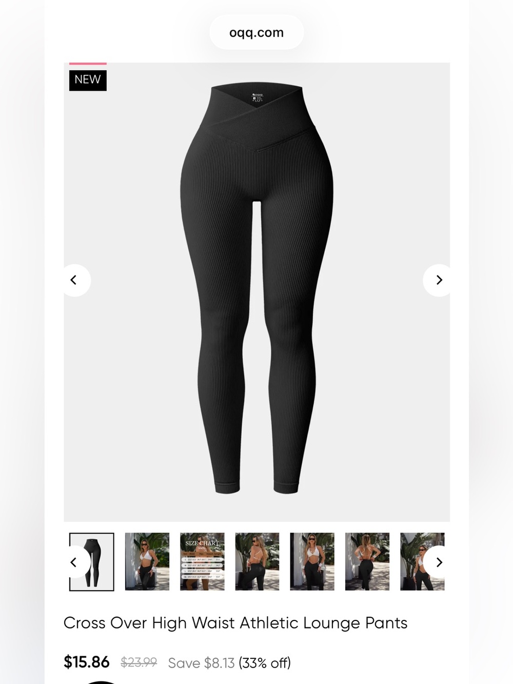 Ribbed High-Waist Leggings in Black